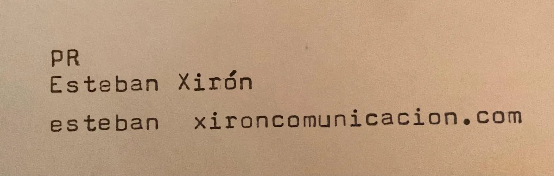 Esteban Xirón, esteban@xironcomunicacion.com 